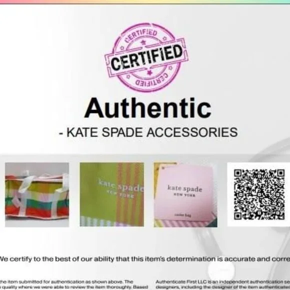 NWT Kate Spade Cooler Bag Rainbow Plaid - Picture 10 of 12